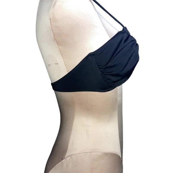 Victoria’s Secret black bikini top. Embellished with colorful marbles. Size L. - Picture 3 of 9